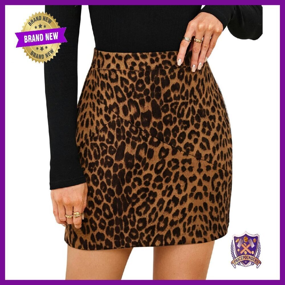 Faux Suede Mini Skirt High Waist Bodycon Pencil Skirt Fall Winter